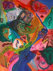 23A-3505-50-30in.X40in.-Acrylic,-Mixed-Media-on-Canvas